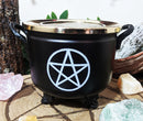 Brass Grated Tray Occult Wicca Pentagram Star In Circle Cauldron Incense Burner