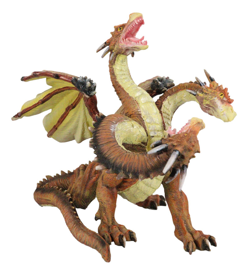 Labors Of Hercules 3 Headed Hydra Dragon Behemoth Attacking Fantasy Figurine