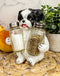 Ebros Hugging Pooch Shih Tzu Glass Salt Pepper Shakers Holder Figurine 6"Tall