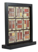 Ebros Frank Lloyd Wright Unity Temple Skylight Stained Glass Art Desktop Plaque 10" H X 10" W
