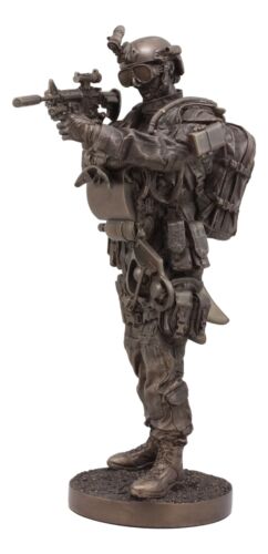Large Modern Warfare Covert Operation Navy Seal Commando Statue Night Mission