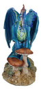 Amy Brown Strange Encounter Blue Dragon With Toadstool Pixie Fairy Figurine
