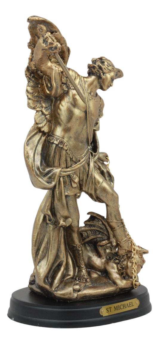 Ebros Byzantine Catholic Church Archangel Michael Slaying Lucifer Statue 8"H - Ebros Gift