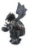 Large Rune Armored Dragon On Pedestal Tea Light Candle Holder Statue Figurine