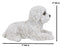 Realistic Adorable White Bichon Frise Puppy Dog Lying On Belly Pet Pal Figurine