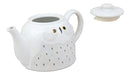 Ebros Gift Whimsical White Fat Snow Owl Ceramic 52oz Large Tea Pot With Built In Strainer Spout As Teapots Home Decor Of Owls Owlet Nocturnal Bird Decorative