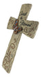 Rustic Western Butterfly Cherish The Moment Scroll Art Faux Stone Wall Cross