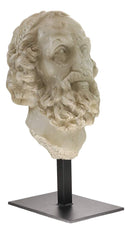 Ebros Large Ancient Classical Baroque Greek Roman Legendary Author Homer Head Bust Antique Artifact Reproduction Replica with Museum Gallery Stand Statue Classic Home Decorative Figurine Heads