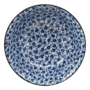 Ebros Gift Blue And White Ming Style Floral Petals Ceramic Bowls Pack Of 3 Ramen Pho Soup Bowl Set 32oz 8"Diameter Made In Japan