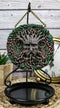 Spirit Tree God Ent Celtic Greenman Round Disk Backflow Incense Cone Burner