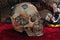Steampunk Machine Dark Light Nude Colored Closed Mouth Skull Figurine 7.25"L