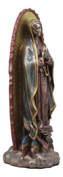 Large Blessed Virgin Our Lady of Guadalupe Statue Faux Bronze Mother Mary Decor