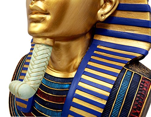 Ebros Large Cobra And Nemes Mask of Pharaoh Egyptian King Tut Bust Figurine 11"H