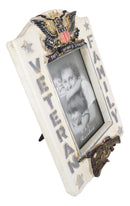 Patriotic USA American Eagle Seal Crest Veteran Family Memorial Picture Frame