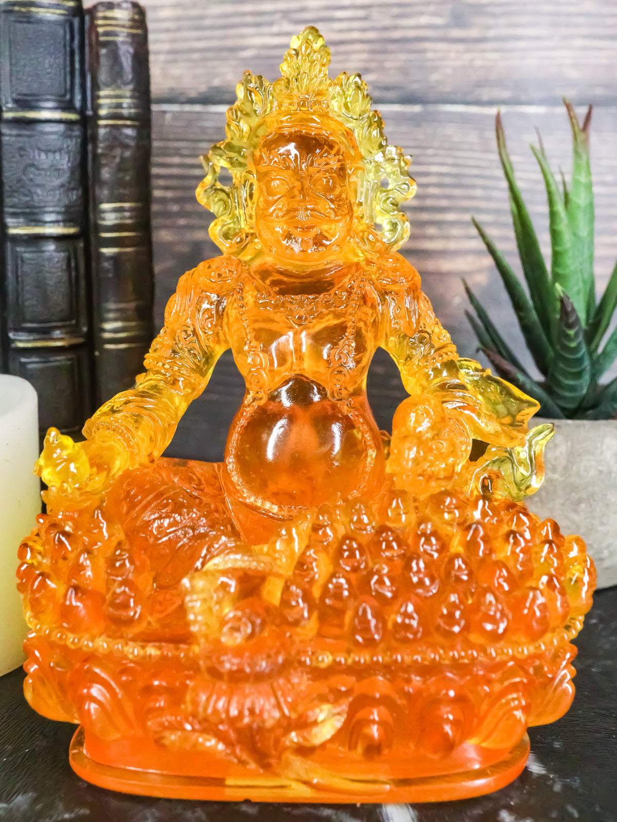 Feng Shui Zen Fortune Aditta Sutta Gautama Burning Buddha Acrylic Figurine