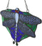 Ebros Tiffany 7.25" W Dragonfly Insect Suncatcher Stained Glass Art Panel Wall