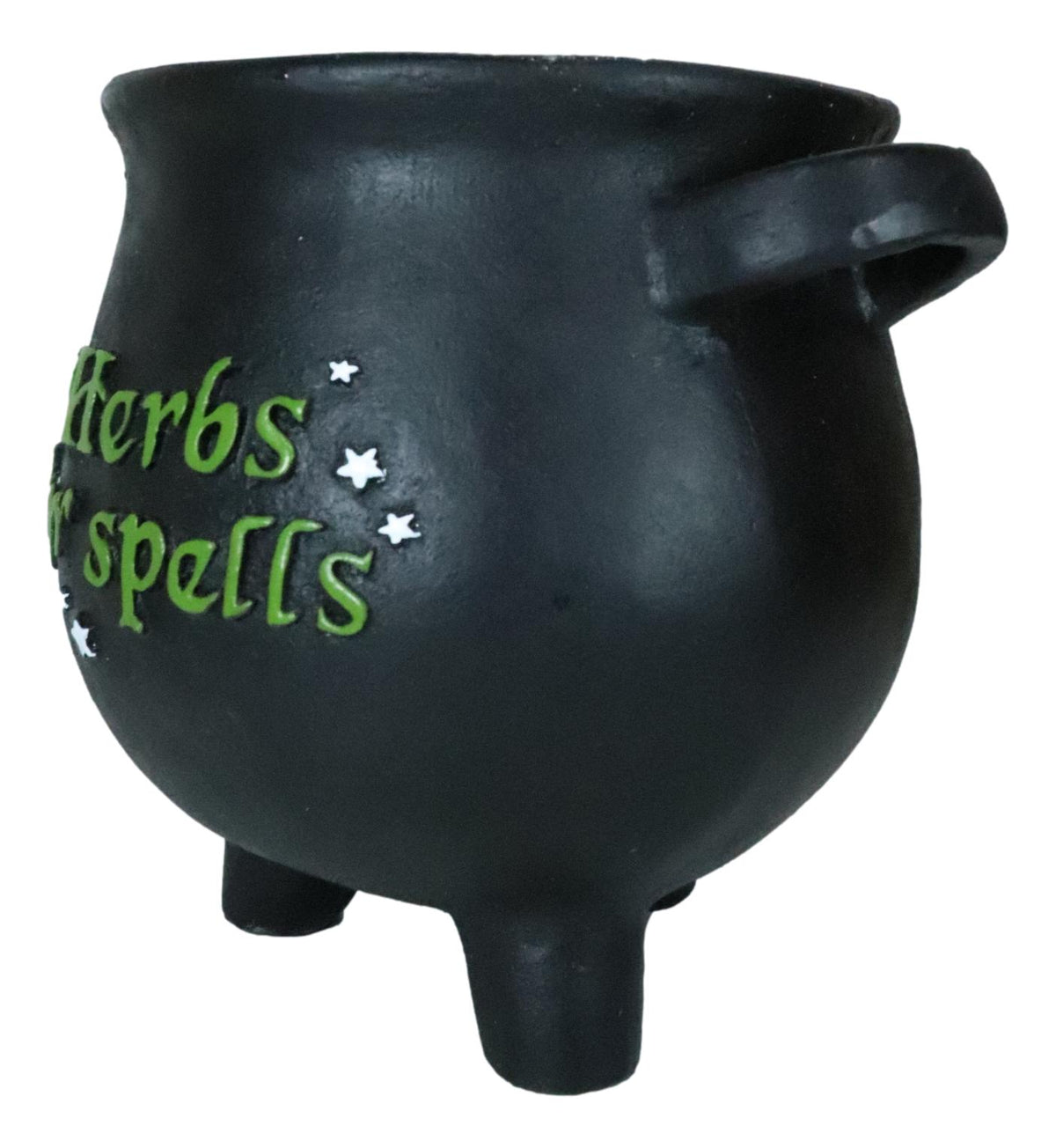 2-Pack Green Thumb Witch Gardening Black Herbs For Spells Cauldron Planter Pots - Ebros Gift