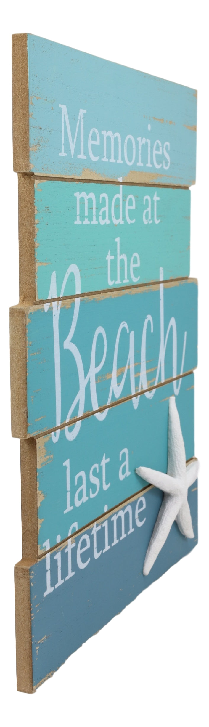 Ebros Memories Made At The Beach Last A Lifetime Starfish Wooden Wall Decor 12"H