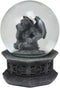 Ebros Thinker Gargoyle Water Snow Globe with Pedestal Base 100mm Figurine 5"H