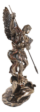 Ebros Saint Archangel Michael Piercing Lucifer With Spear Decor Figurine 10.25"H
