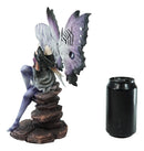 Ebros Large Purple Midnight Butterfly Winged Fairy With Wyvern Dragon Figurine