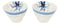 Nautical Blue And White Octopus Cereal Small Rice Soup Ceramic Bowls Pack Of 2