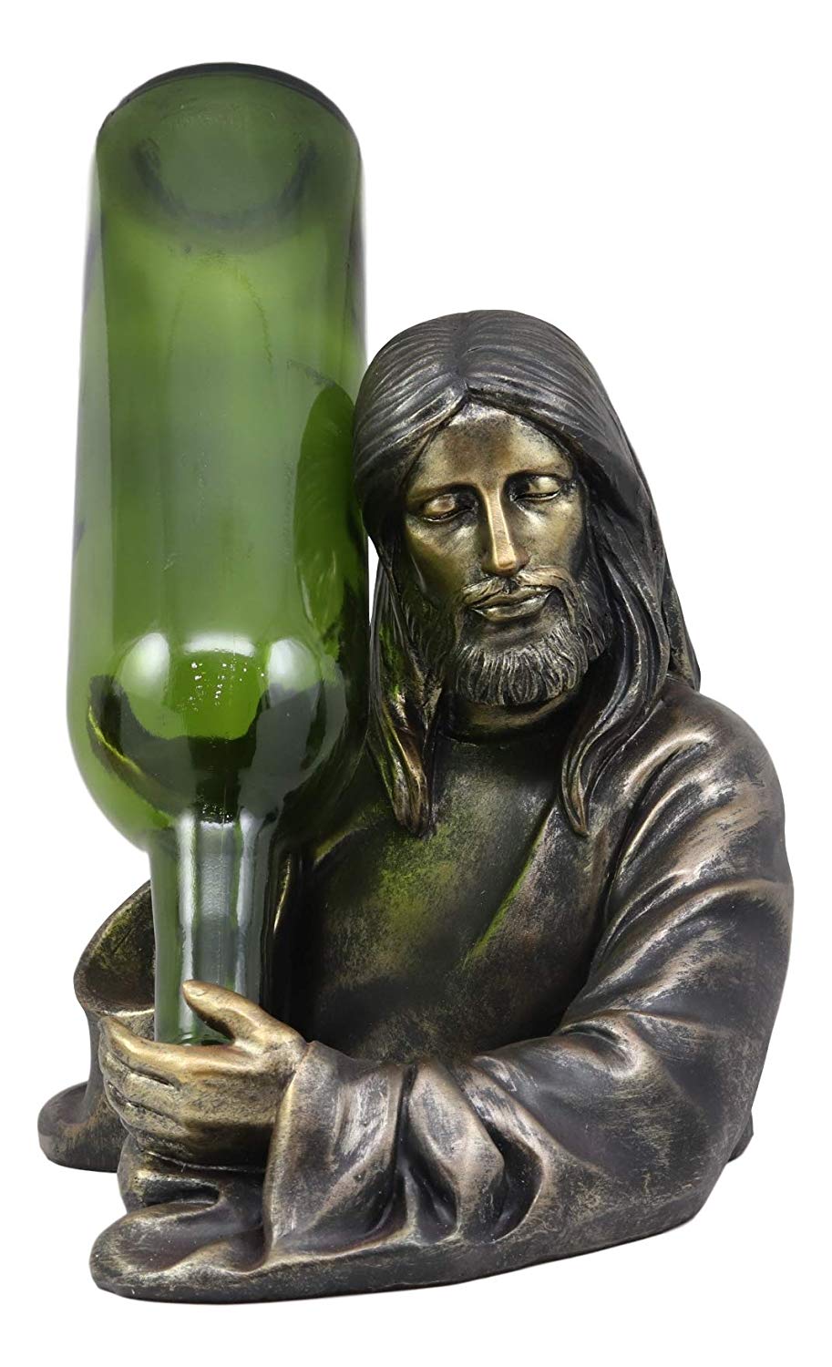Holy Water Into Wine Religious Miracle Of Jesus Christ Wine Bottle Holder - Ebros Gift