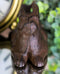 Ebros Gift Cast Iron Whimsical Bunny Rabbit Lying Down 3D Art Animal Sculpture