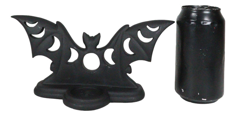 Lunaeca Gothic Lunar Moon Phases Cutout Winged Vampire Bat Votive Candle Holder