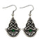Ebros Celtic Emerald Element Knotwork Tribal Scroll Filigree Dangle Earrings