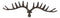 Cast Iron Western Rustic Comical Deer With Large Antlers 12-Peg Wall Hook Decor