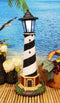 Ebros Nautical Cape Hatteras Lighthouse Statue 20.5" Tall with Solar Lantern LED