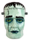 Ceramic Ghastly Victor Frankenstein Skull Cookie Jar Halloween Decor Kitchenware