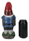 Health Freak Mr Gnome Wearing Protective Face Mask By 'Wear Mask' Sign Figurine