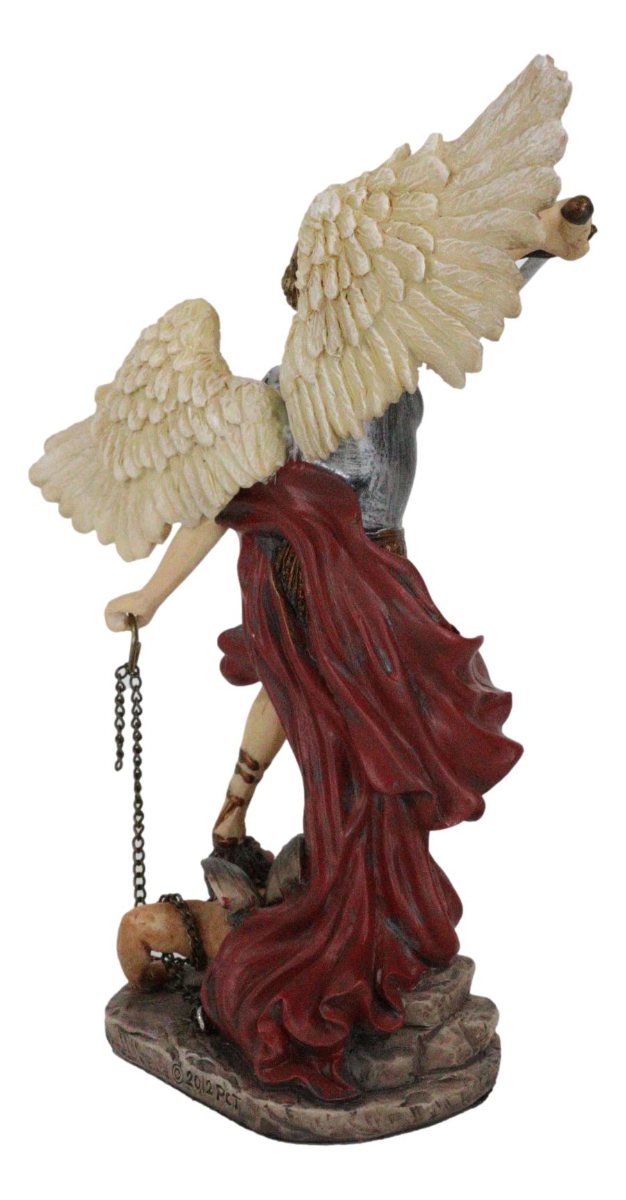 Ebros Saint Michael Defeating Satan Figurine Archangel Michael Small 6.25" H