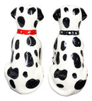 Black And White Spotted Dalmatian Dogs Puppies Magnetic Salt Pepper Shakers Set