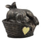Angel Labrador Dog Sleeping In Wicker Basket Cremation Urn Pet Memorial Statue
