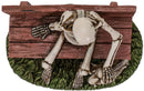 Ebros DOD Love Never Dies Skeleton Man Patting His Buddy Dog By Park Bench Figurine