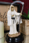 White Santa Muerte With Scythe Figurine 5.5" Tall Bone Mother Angel Of Purity