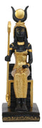 Egyptian Goddess Of Magic Motherhood And Life Isis Seated On Throne Statue Decor