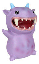 Underbedz Blue Horned Toothed Purple Polkadot GuGu Monster Small Figurine