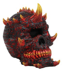 Ebros Hell Inferno Fire Cyclops Skull Statue Greek One Eyed Demon with Horns Figurine