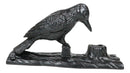 Cast Iron Black Rustic Woodpecker Bird On Tree Door Knocker With Strike Plate