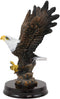 Ebros American Pride Swooping Bald Eagle with Spread Out Wings by Rocky Cliff Statue On Black Trophy Base 5.25" Tall USA Patriotic National Emblem Independence Day American Home Decor Figurine