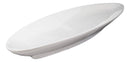 Ebros Contemporary Sleek Design Natural White Porcelain Large Oval Plates Serving Platters (SET OF 2, 20"Long)