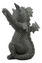 Ebros Whimsical Hip Hop Dabbing Garden Dragon Statue 9.25" Tall Look at My Dab
