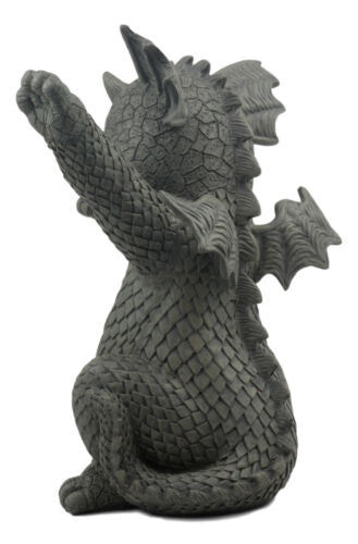 Ebros Whimsical Hip Hop Dabbing Garden Dragon Statue 9.25" Tall Look at My Dab