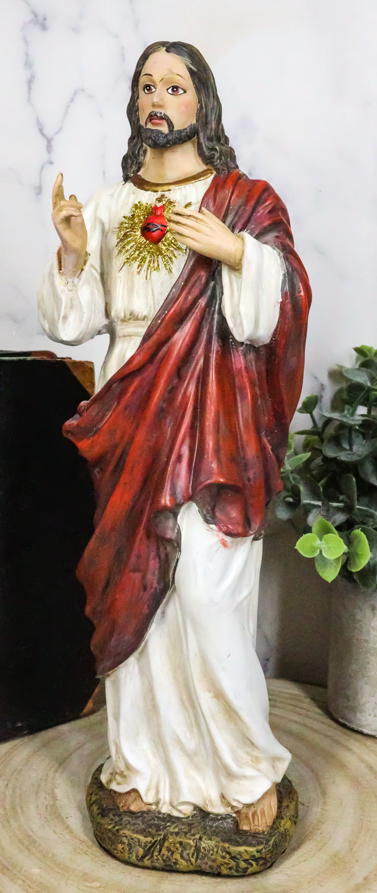 Sacred Heart of Jesus Statue 11" H Roman Catholic Christus Christ Figurine