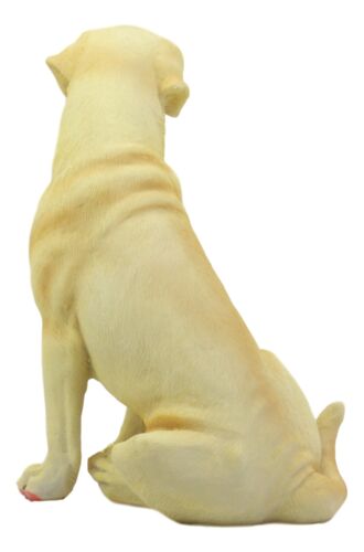 Sitting Adorable Yellow Labrador Retriever Statue 8.5"H Golden Retriever Dog