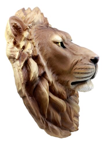 Ebros Lion Head Wall Decor Plaque 16"Tall Taxidermy Art Alpha Pride Rock King - Ebros Gift